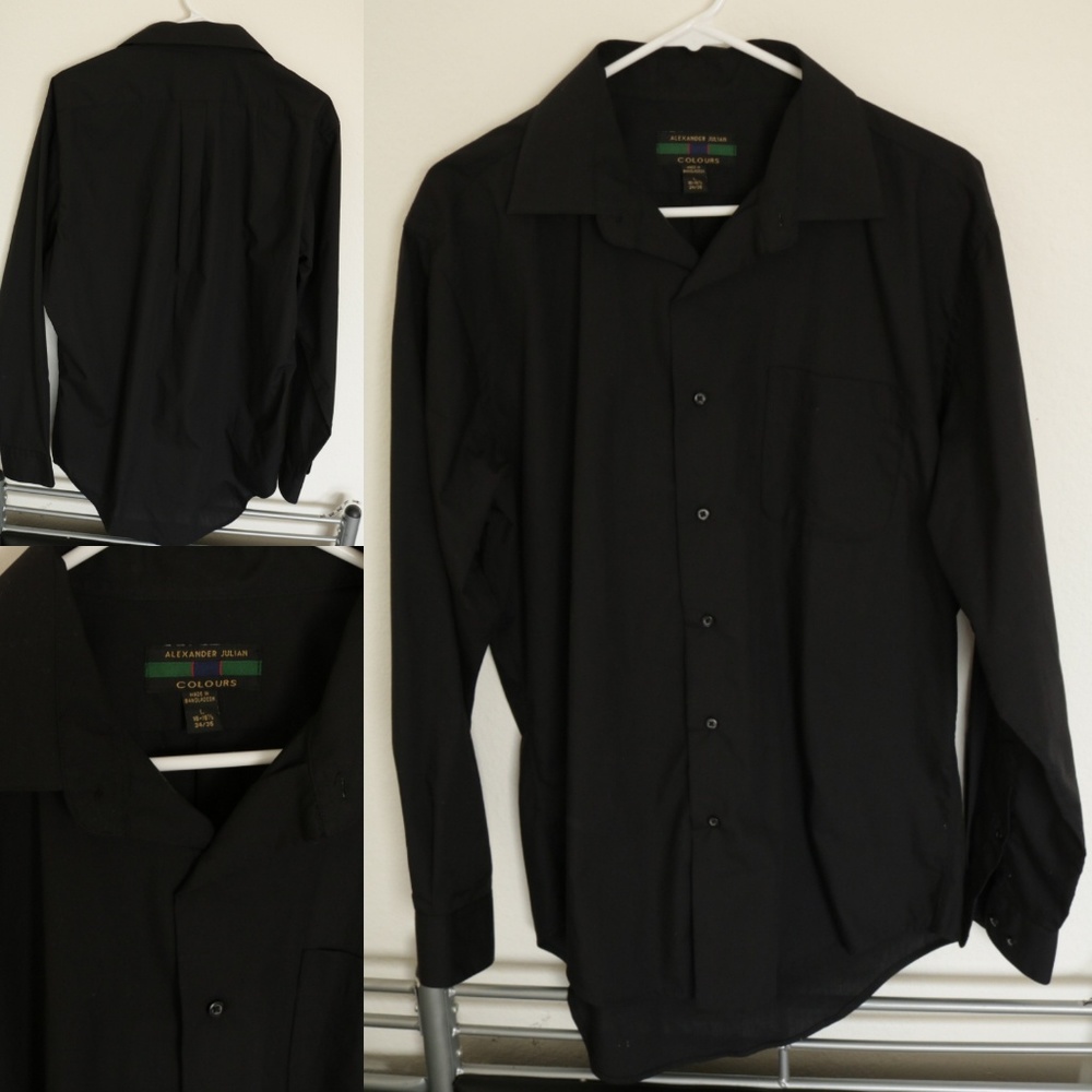 Alexander Julian Colours  black dress shirt